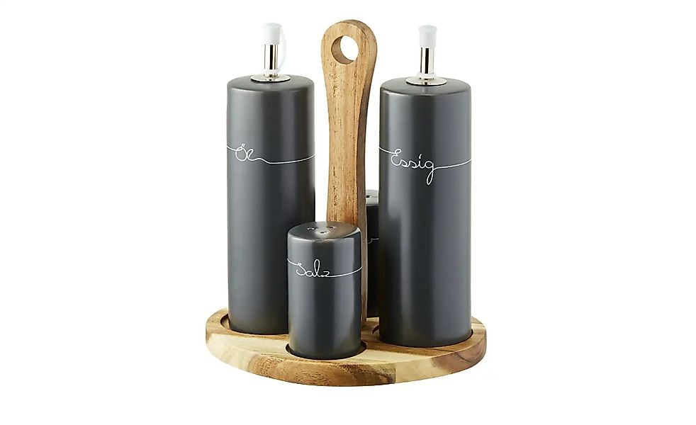 KHG Menage  5-teilig   ¦ grau ¦ Maße (cm): B: 18,5 H: 21,5 T: 8.5 Küchenzub günstig online kaufen
