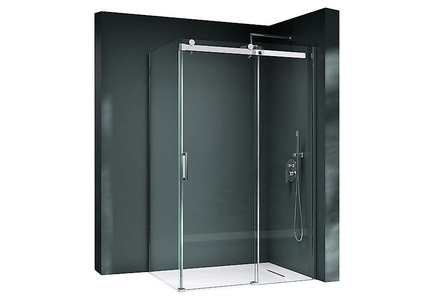 Mai & Mai Eckdusche Duschkabine Schiebetür Duschabtrennung 8mm ESG Nano H:1 günstig online kaufen