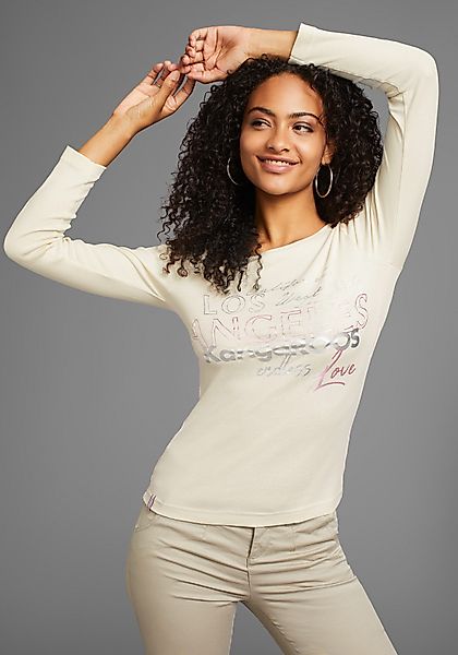 KangaROOS Langarmshirt sehr figurbetonte Passform, aus günstig online kaufen