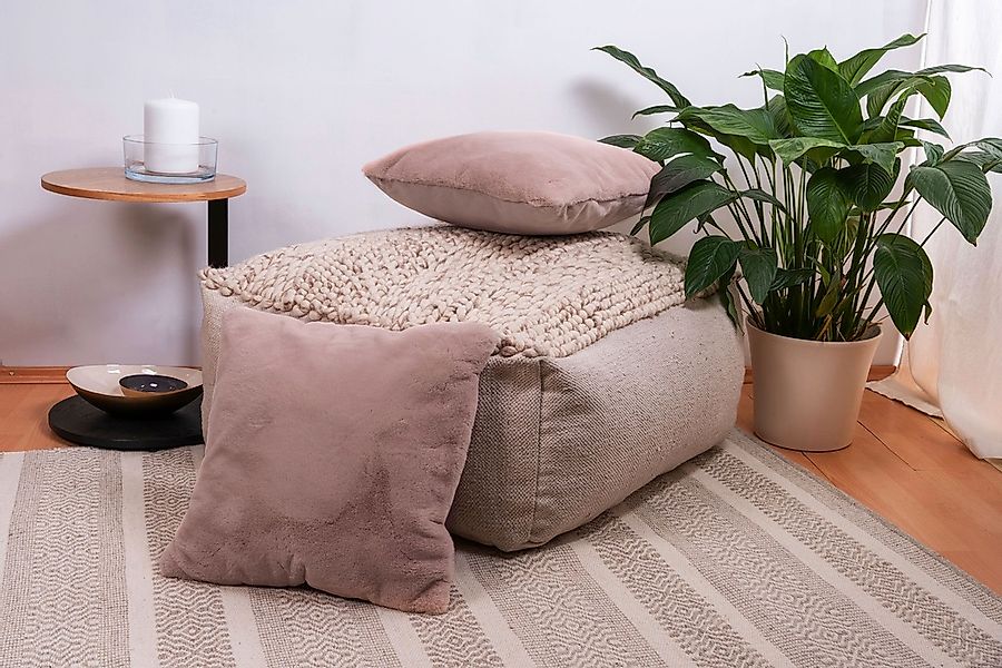 Kenda Sand Fellkissen »Dekokissen Aimee 625 2er-Set«, Kissen inkl. Füllung günstig online kaufen