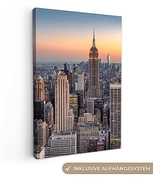 OneMillionCanvasses® Leinwandbild New York - Sonne - Skyline, Fotodruck (1 günstig online kaufen