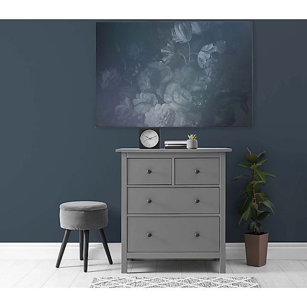 Bricoflor Bild Mit Blumenstrauß Blau Grau Alte Meister Leinwandbild Mit Sti günstig online kaufen