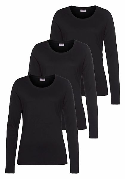Eastwind Langarmshirt (3er-Pack) Langarm, im Basic-Stil, günstig online kaufen