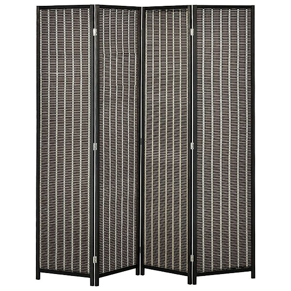HOMCOM Paravent Bambus Kiefernholz Braun 180L x 1,9B x 180H cm günstig online kaufen