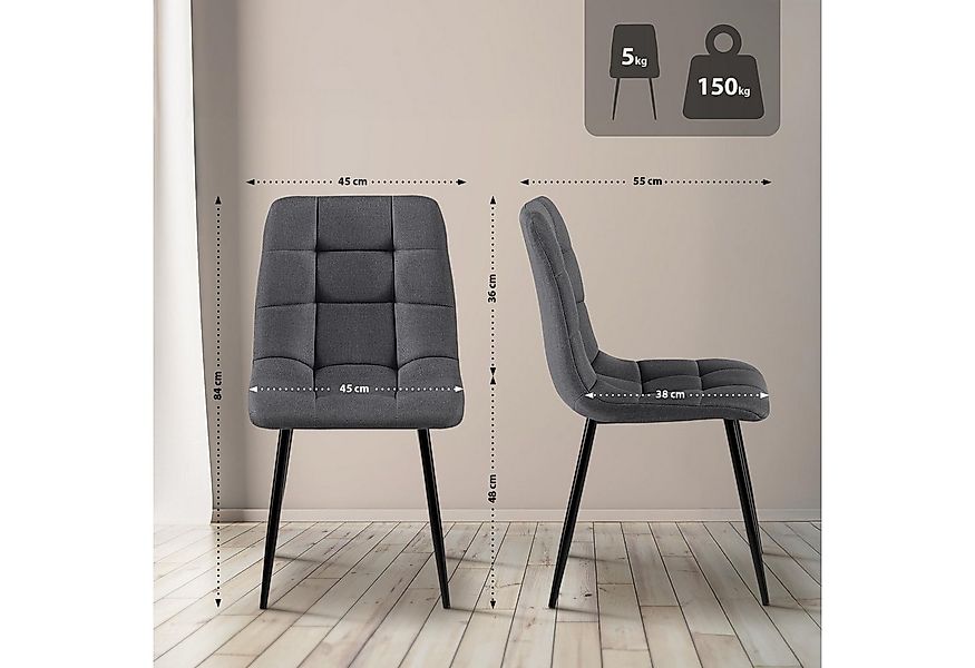 CLP Esszimmerstuhl Antibes, Polsterung mit Stoffbezug, Metallgestell günstig online kaufen