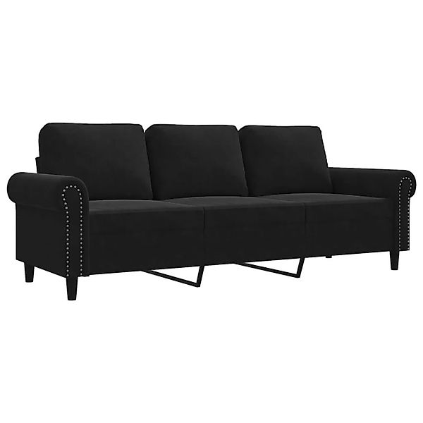 vidaXL 3-Sitzer-Sofa Schwarz 180 cm Samt 359544 günstig online kaufen