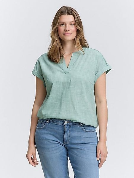 TOM TAILOR PLUS Kurzarmbluse Plus Size - Loose Fit Bluse günstig online kaufen