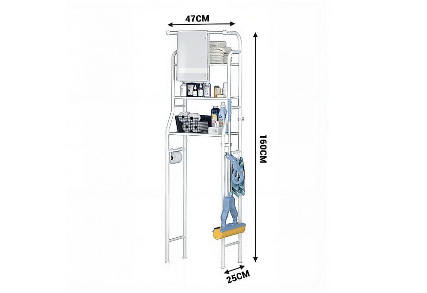 GarveeMore Badregal 3-stufiges Multifunktionsregal für das Bad, Regal Über günstig online kaufen