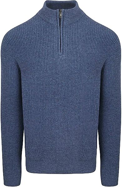 Steppin' Out Half Zip Pullover Lammwolle Mid Blau - Größe XXL günstig online kaufen