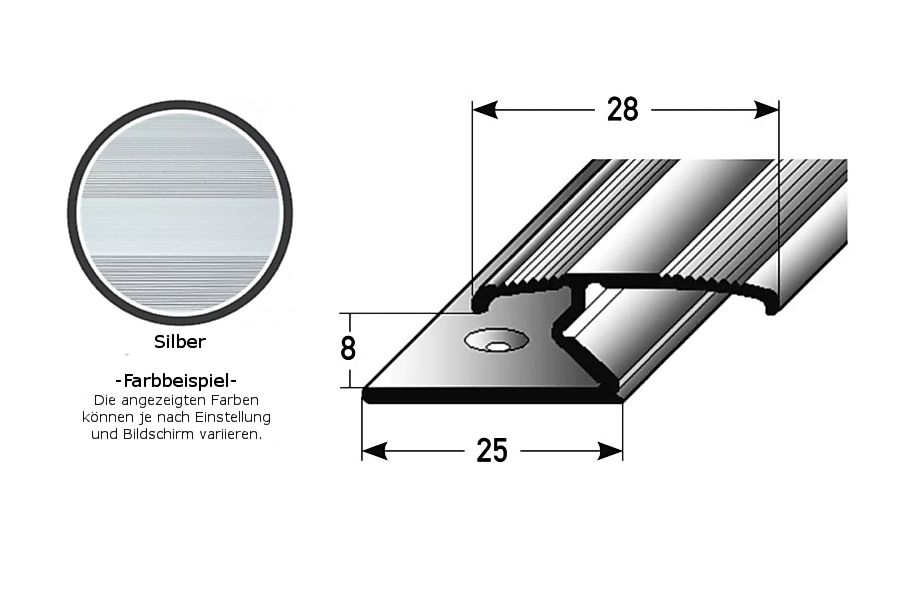 Doppelklemmprofil "Athlone" für Laminat, 8 mm Einfasshöhe, Aluminium eloxie günstig online kaufen