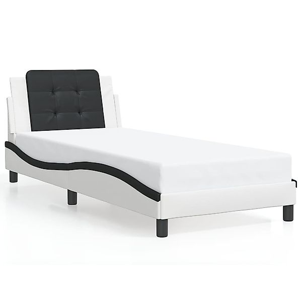vidaXL Bett Bettgestell mit Kopfteil Weiß günstig online kaufen