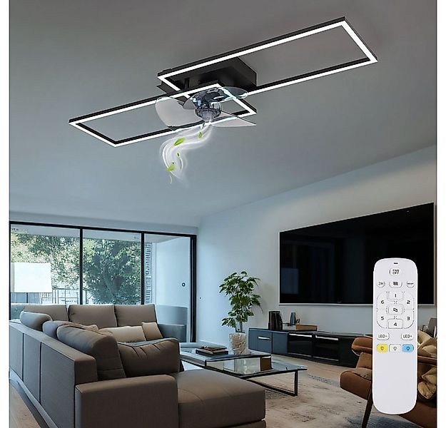 GLOBO LIGHTING Deckenventilator, LED Deckenventilator Schlafzimmerlampe dim günstig online kaufen