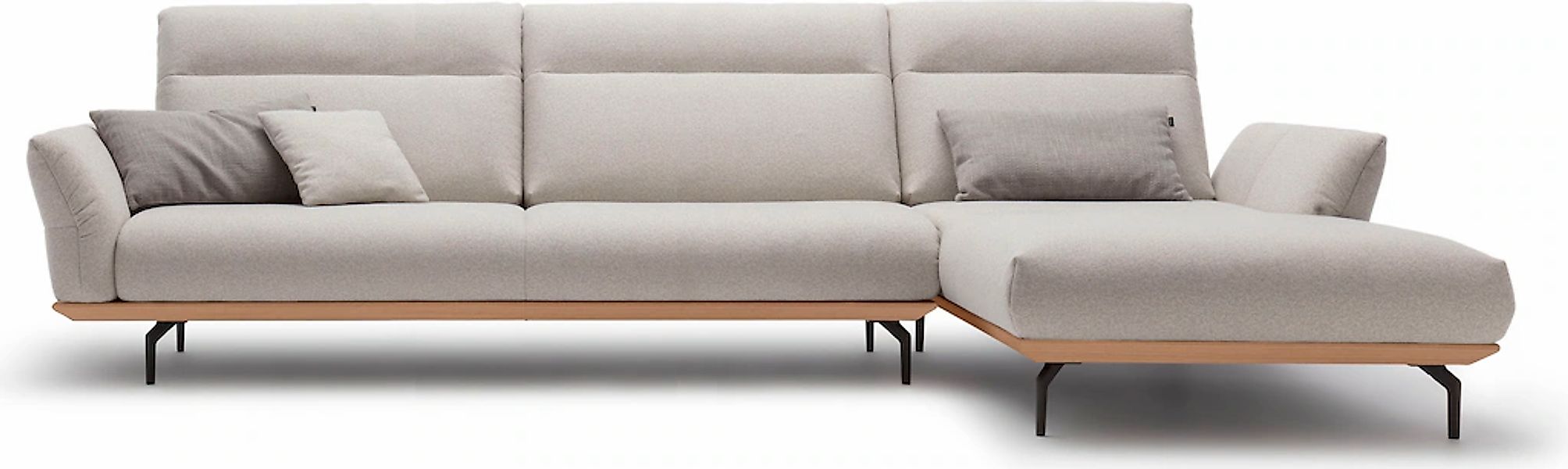 Creation BY ROLF BENZ Ecksofa "CR.460", Sockel in Eiche, Winkelfüße in Umbr günstig online kaufen