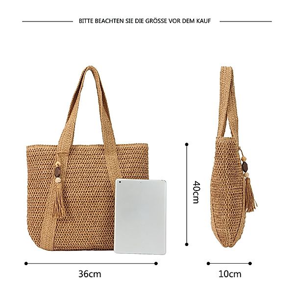 Coonoor Strandtasche mit reißverschluss, Große Strandtasche günstig online kaufen
