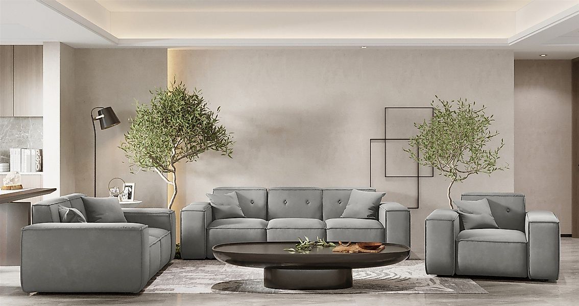 Fun Möbel Polstergarnitur Sofaset Designersofa CESINA günstig online kaufen