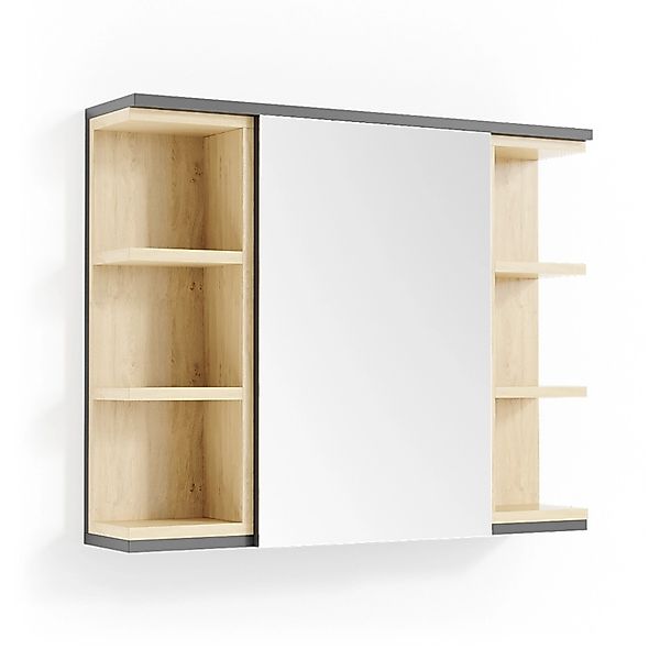 Vicco Badezimmerspiegelschrank Aquis, Anthrazit/Sonoma, 79 x günstig online kaufen