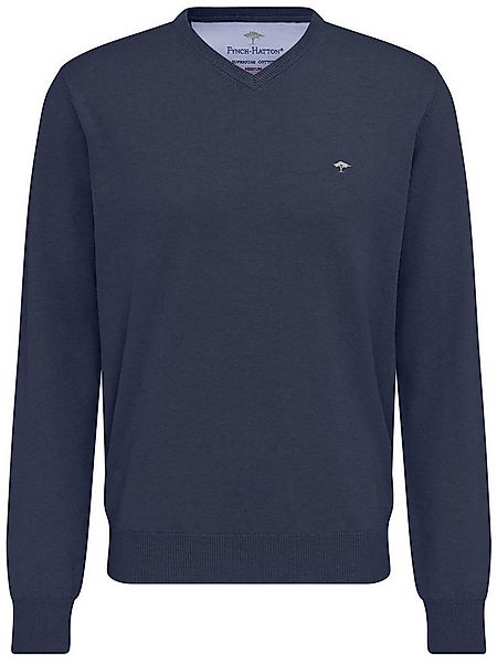 FYNCH-HATTON Strickpullover aus Baumwolle, mit V-Ausschnitt, bequeme Passfo günstig online kaufen