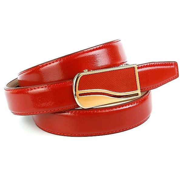 Anthoni Crown Ledergürtel in schmaler Form mit Designer Schließe günstig online kaufen