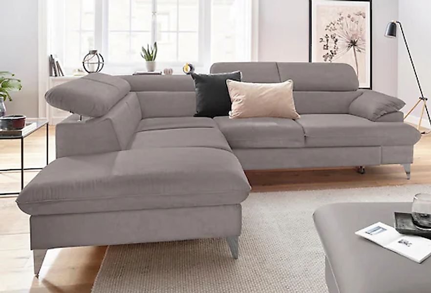COTTA Polstergarnitur »Caluso L-Form«, Set bestehend aus: Ecksofa mit Kopft günstig online kaufen