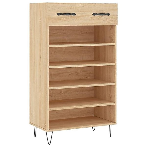 vidaXL Schuhschrank Schuhregal Schuhschrank Sonoma Eiche 60x35x105 cm Spanp günstig online kaufen