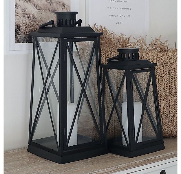 Grafelstein Kerzenlaterne Laterne HARBOUR schwarz aus Metall H37cm Metallla günstig online kaufen