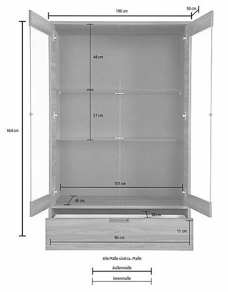 INOSIGN Vitrine "Palma", Höhe 176 cm günstig online kaufen