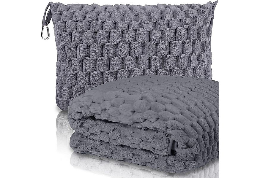 Auledio Reisekissen Packbare Reisedecke & Kissen – für Flugzeug, Auto (Erw. günstig online kaufen