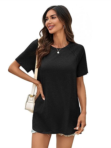 Imily Bela T-Shirt Damen Rundhals Freizeit Oberteil (Packung, 1-tlg., 1per- günstig online kaufen