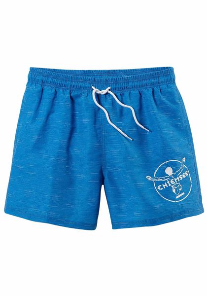 Chiemsee Badeshorts Melange mit Logodruck, seitliche günstig online kaufen