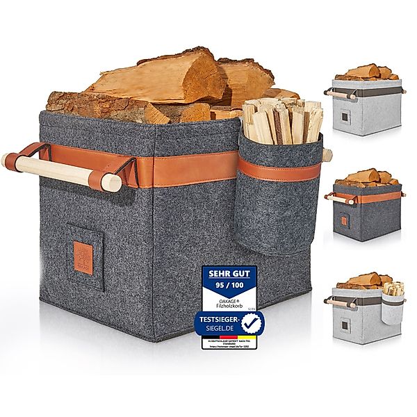 OAKAGE Kaminholzkorb Holzkorb für Kaminholz Feuerholzkorb günstig online kaufen