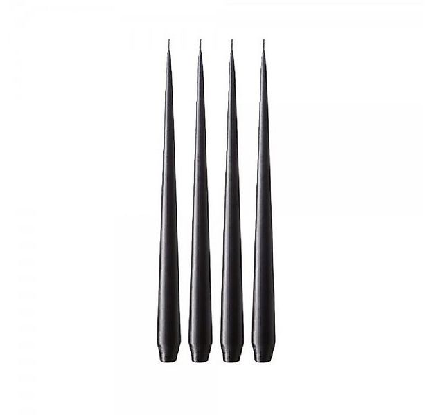 ester & erik Tafelkerze Spitzkerze Taper Candle Raw Black (4-teilig) (32cm) günstig online kaufen