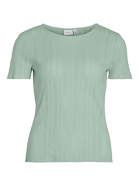Vila T-Shirt Kurzarm-Strickshirt mit Rundhalsausschnitt und günstig online kaufen