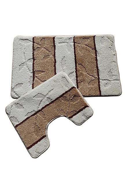 oKu-Tex Badematte Badgarnitur 2-teilig mit Ausschnitt, weich & rutschfest, günstig online kaufen