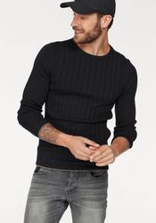 Bruno Banani Rundhalspullover in Rippoptik günstig online kaufen