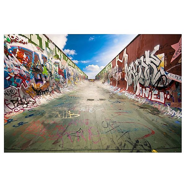 Bilderwelten Kindertapete Skate Graffiti blau Gr. 384 x 255 günstig online kaufen