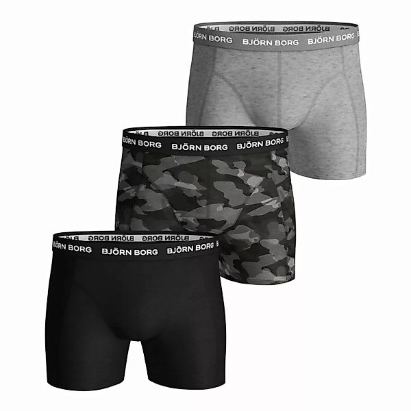 BJÖRN BORG Herren Boxershorts 3er Pack - Pants, Cotton Stretch, Logobund, C günstig online kaufen