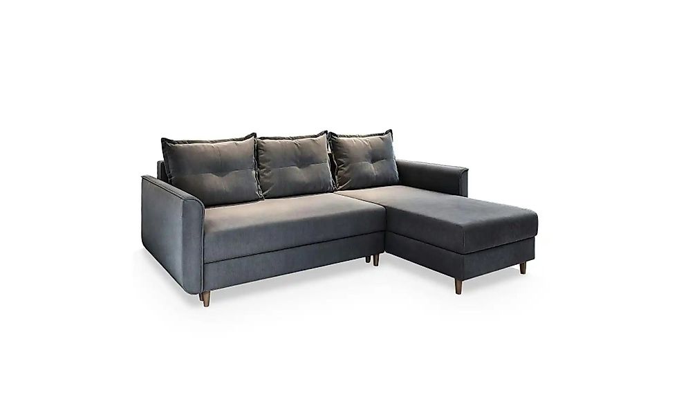 MASSENO Ecksofa mit Schlaffunktion Pisan ¦ grau ¦ Maße (cm): B: 220 H: 91 P günstig online kaufen