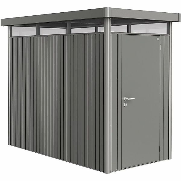 Biohort Metall-Gerätehaus HighLine Quarzgrau-Metallic 3,3m² Standardtür günstig online kaufen