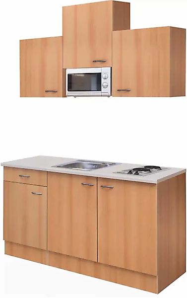 Flex-Well Küchenzeile "Nano", Gesamtbreite 150cm, mit Mikrowelle und Kochfe günstig online kaufen