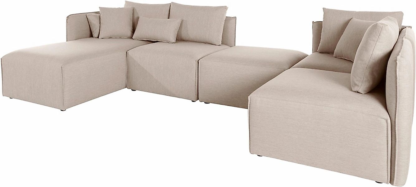 OTTO home Wohnlandschaft "Nöre U-Form" 5 Teile, in vielen Bezugsqualitäten günstig online kaufen