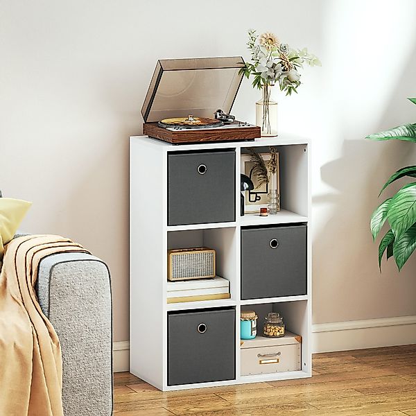 HOMCOM Sideboard Bücherregal Bücherschrank mit 3 günstig online kaufen