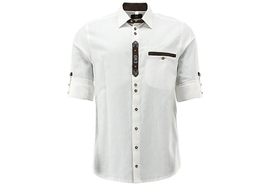 OS Trachten Outdoorhemd Trachtenhemd "Zierteile" weiß Herren Oktoberfest/Wi günstig online kaufen