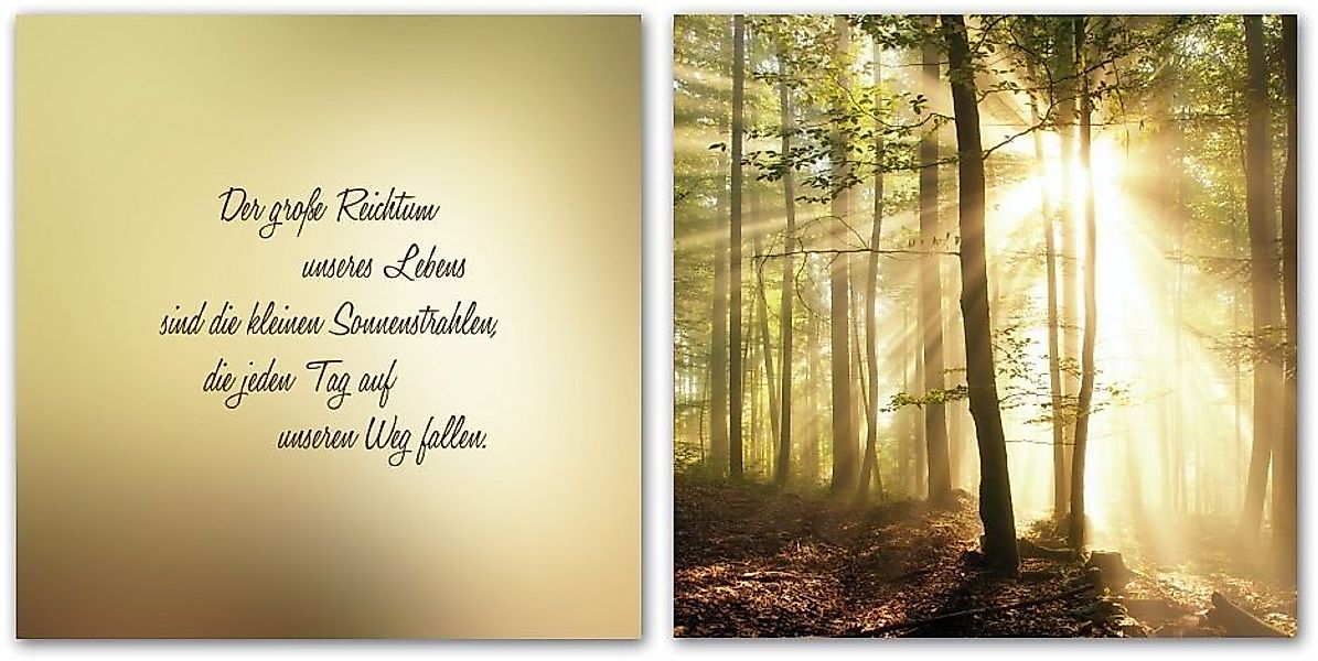 Home affaire Leinwandbild Der große Reichtum unseres Lebens sind…, Himmel, günstig online kaufen