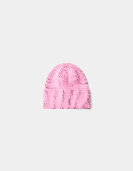 Bershka Mütze Mit Patentmuster Damen Rosa günstig online kaufen