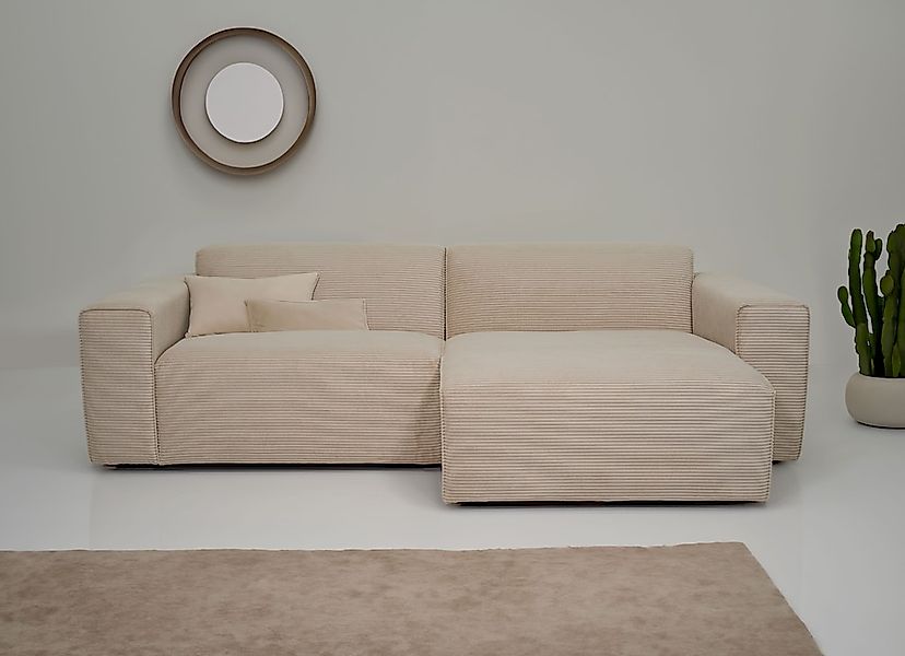 INOSIGN Ecksofa "Clayton", in einem trendigen Cord-Bezug, verschiedene Komb günstig online kaufen