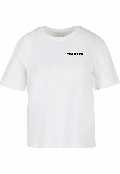 Miss Tee T-Shirt "Miss Tee Take It Easy Flowers Tee" 1 Stk. günstig online kaufen