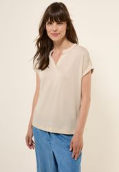 Cecil T-Shirt aus softem Materialmix günstig online kaufen