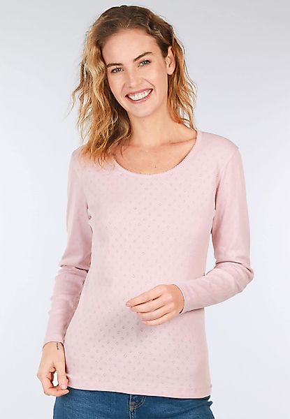 Sorgenfri Sylt Langarmshirt Malin Ajour-Strickdetails günstig online kaufen