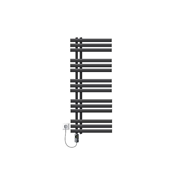 LuxeBath Badheizkörper IronEM 500x1200mm Anthrazit mit Heizstab 1200W Digit günstig online kaufen