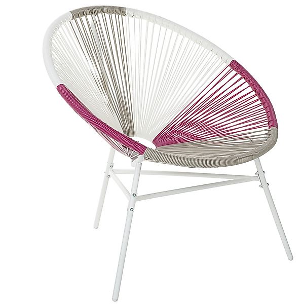 Beliani Cocktailsessel Bunt Weiss Beige Rosa 76x76x85 günstig online kaufen